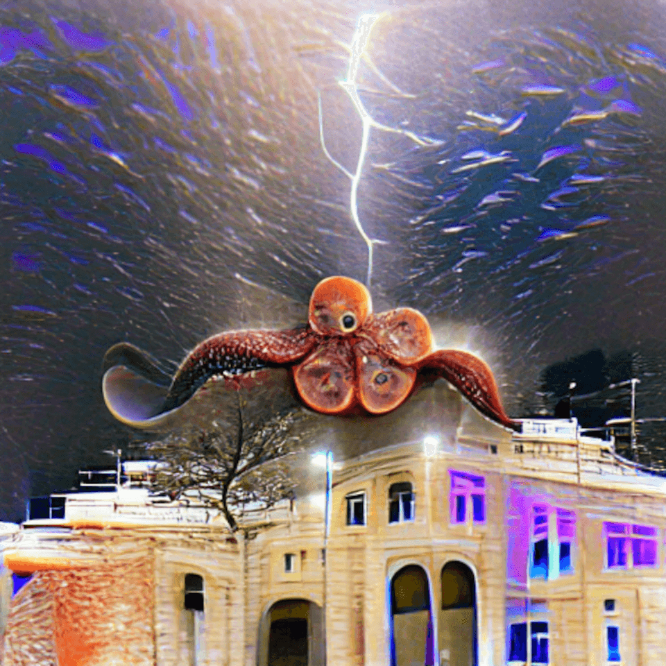  super octopus on the roof