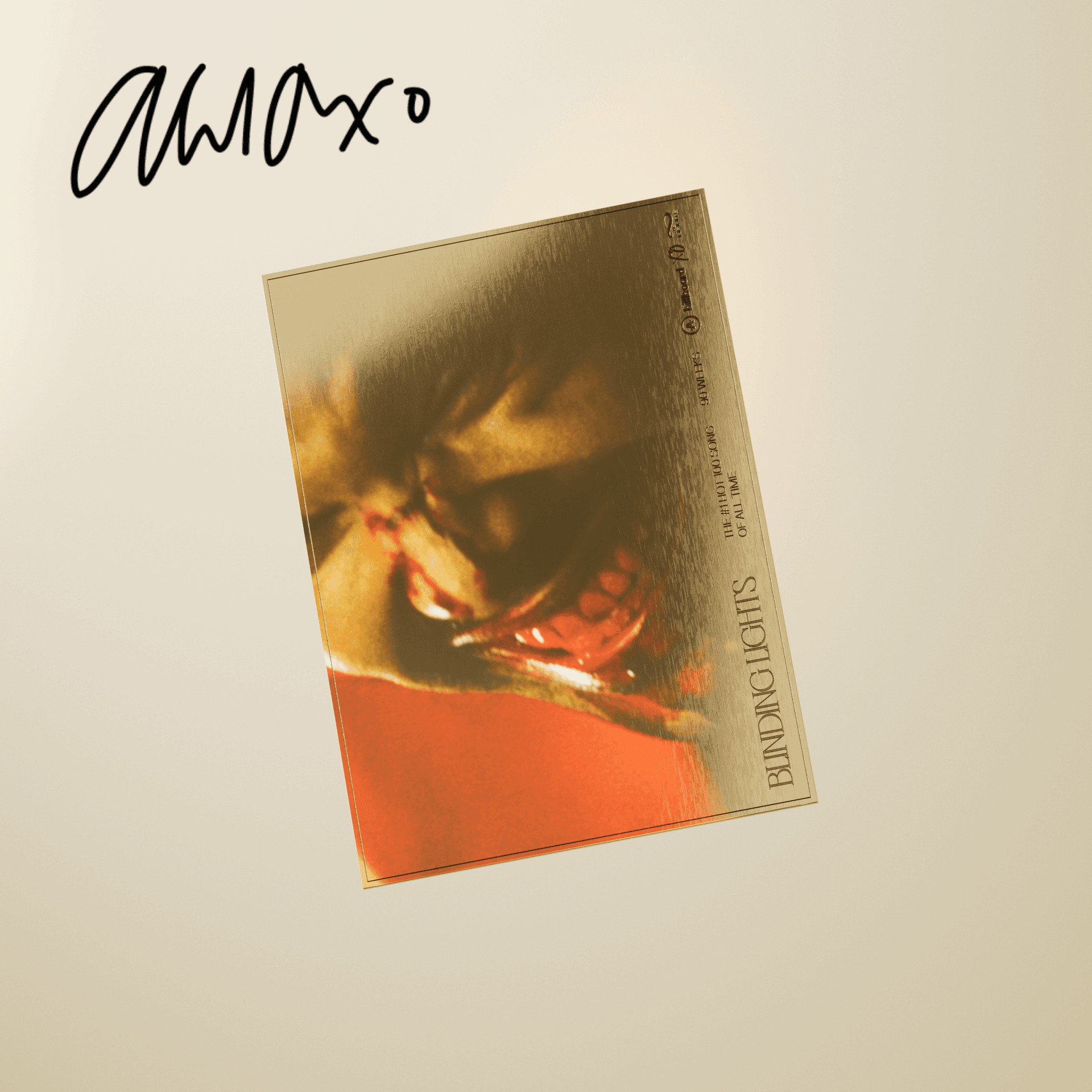 The Weeknd Signed Gold Trading Card #2