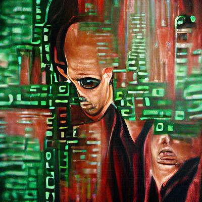 The Matrix AI Acrylic Art - PhelanVoin's AI Acrylic Art