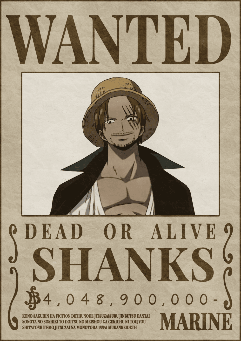 WANTED - Shanks - One Piece - One Piece - Wanted | OpenSea