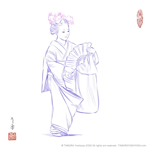 Small animation of Dancing maiko miyako-odori 2020