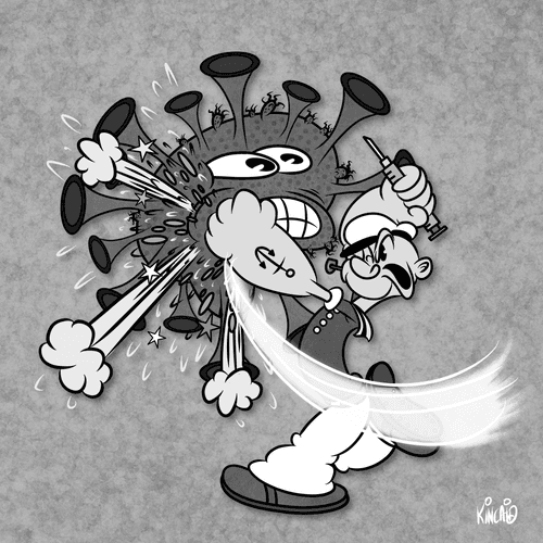 Popeye Clobbers The COVID Bug