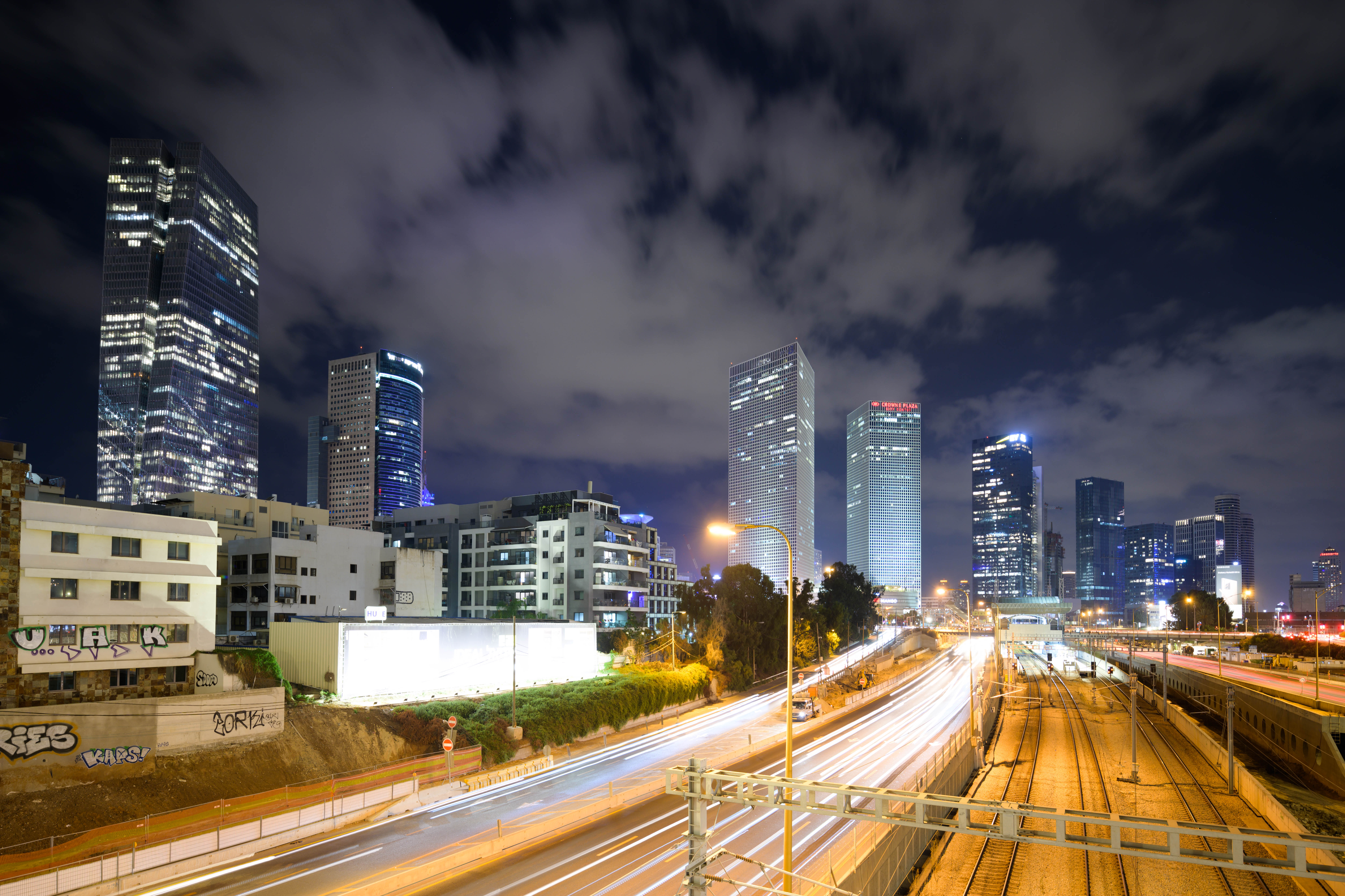 Tel Aviv. View north from LaGuardia bridge