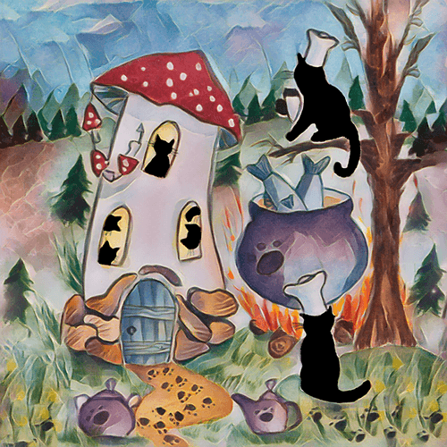 Fishing day in the fly agaric glade