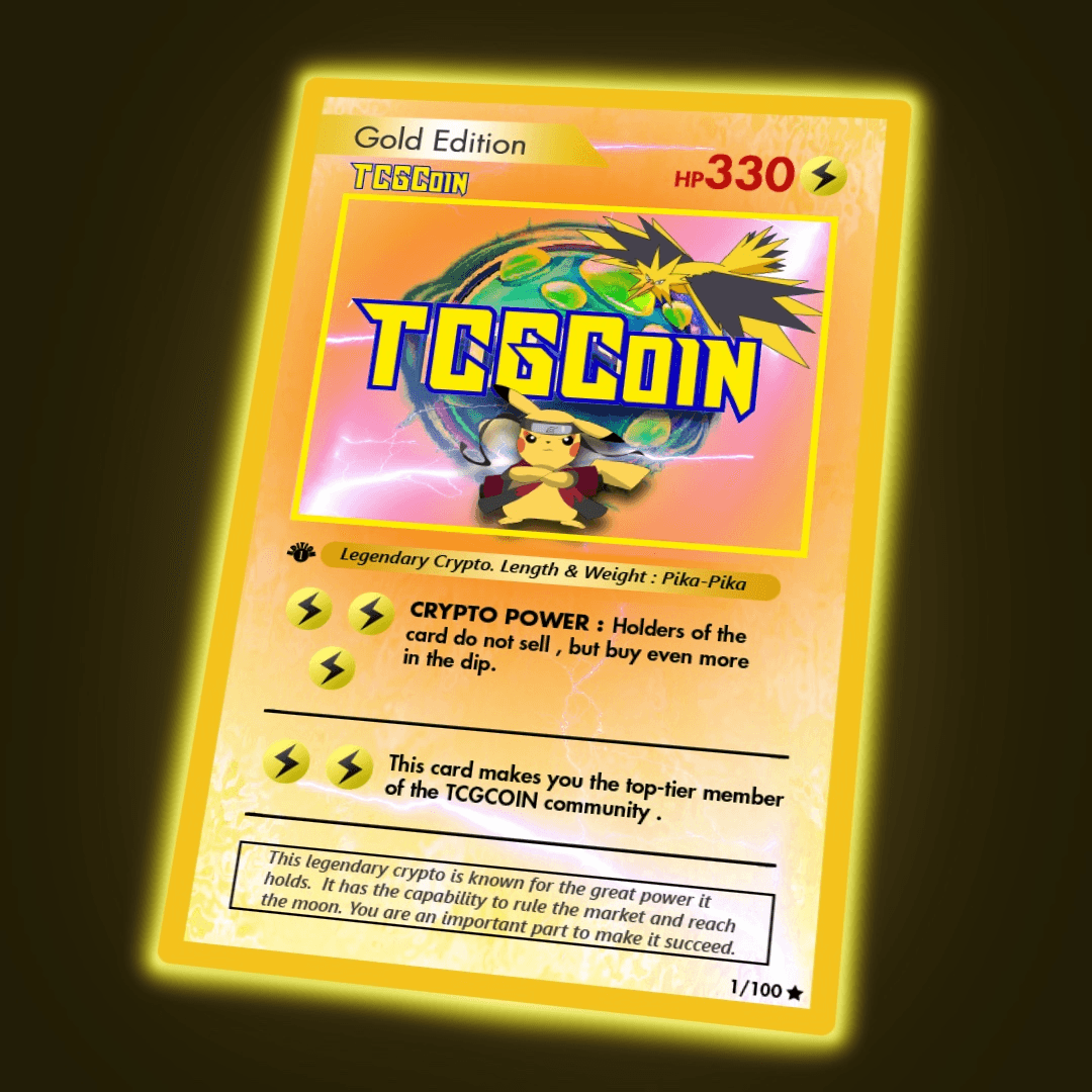 TCGCoin 1st Edition Gold label Supporter edition 1/100 limited edition