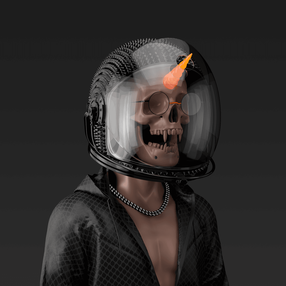 scary astronaut render