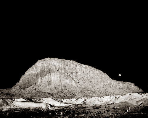 Moonrise over Willow Mountain, Terlingua, Tx 2009