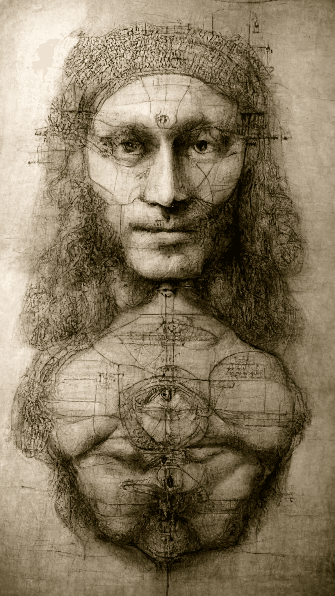 Leonard Da Vinci's - Unknown Frenchman Sketch
