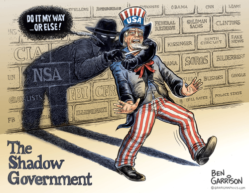 THE SHADOW GOVERNMENT Classic Ben Garrison Cartoon