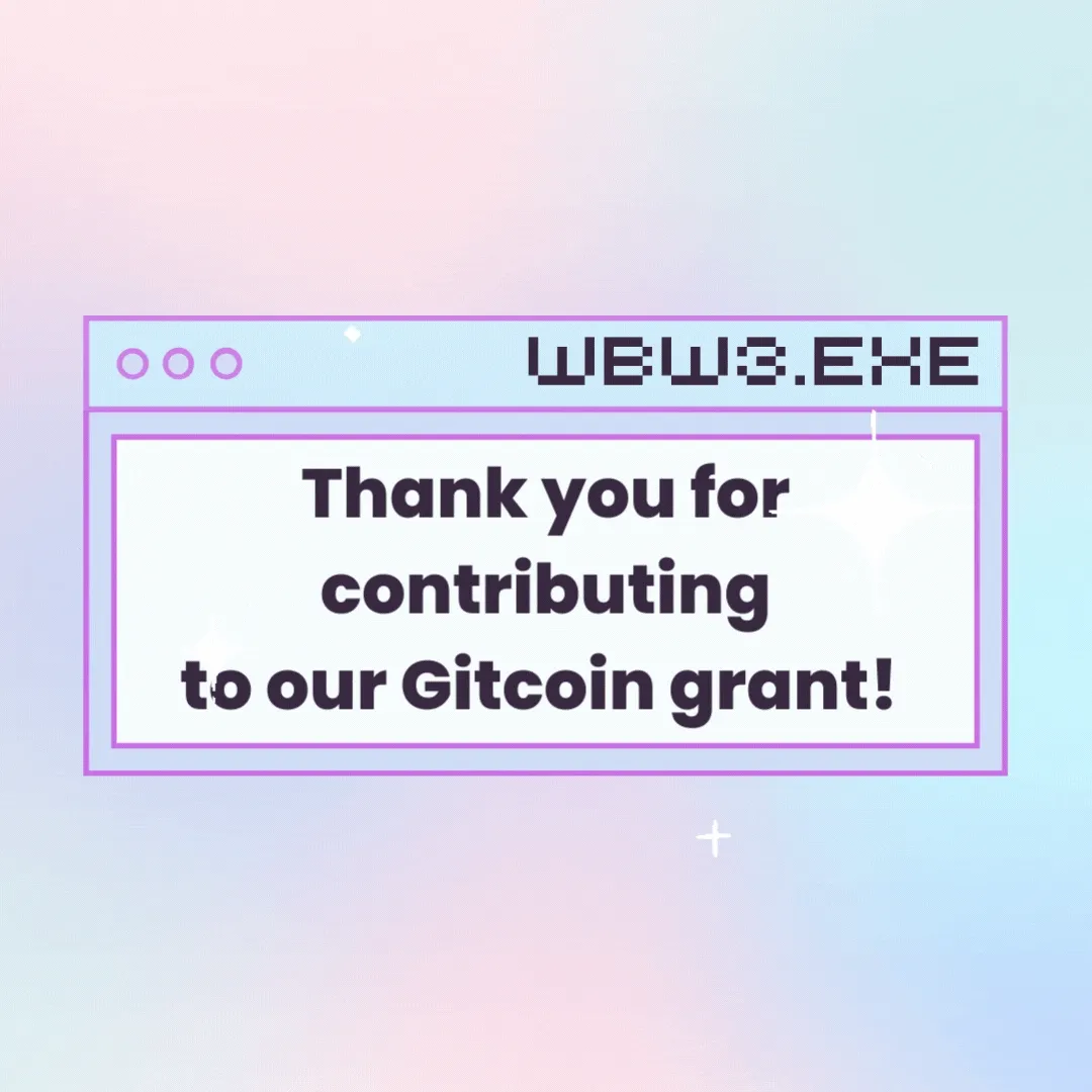 WBW3 Grant Contributor 💖