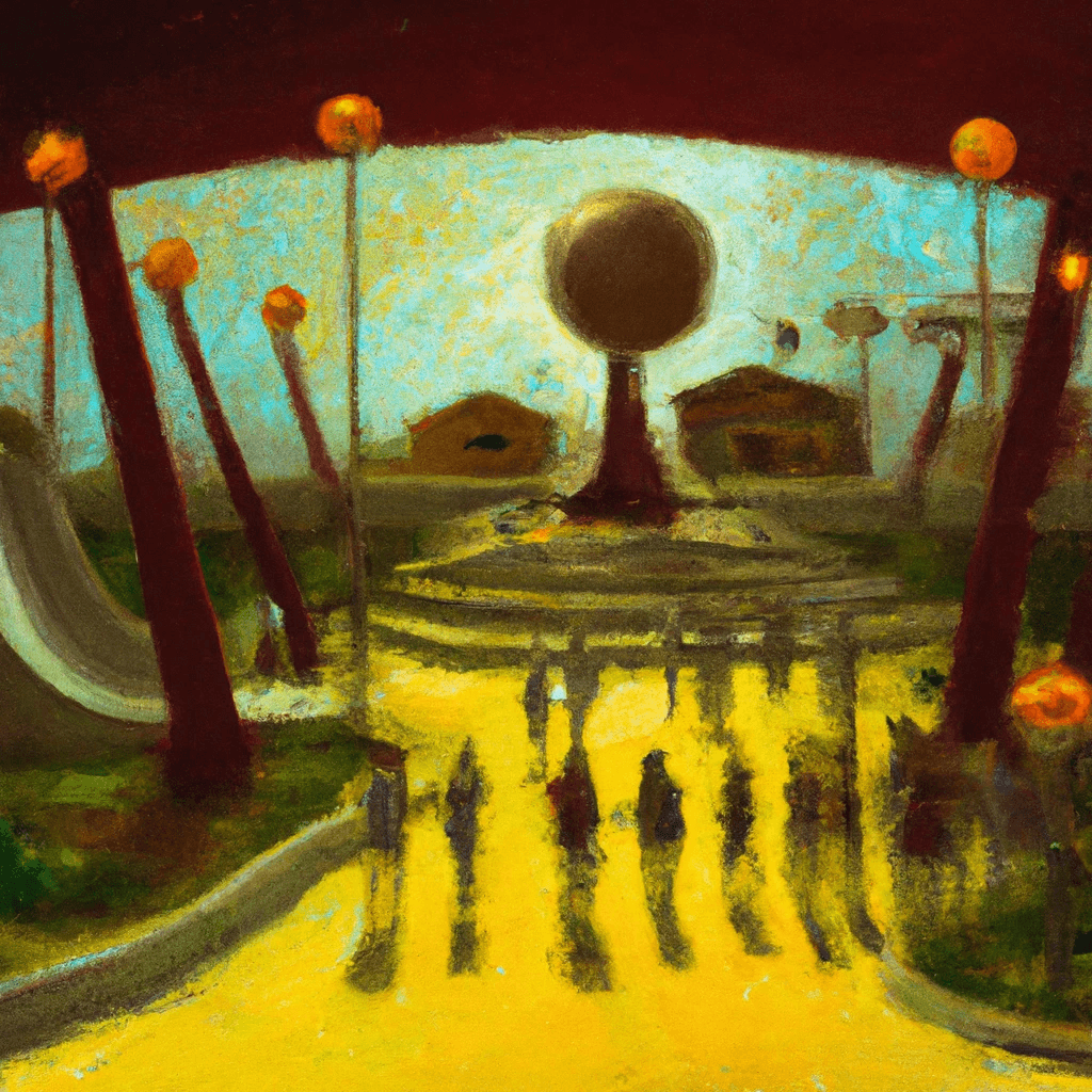 An oil painting of the Metaverse #3