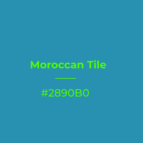 Moroccan Tile #2890b0