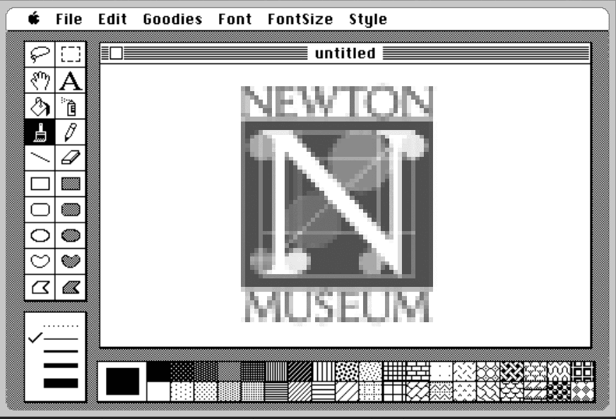 Newton Museum Logo Done With Macpaint