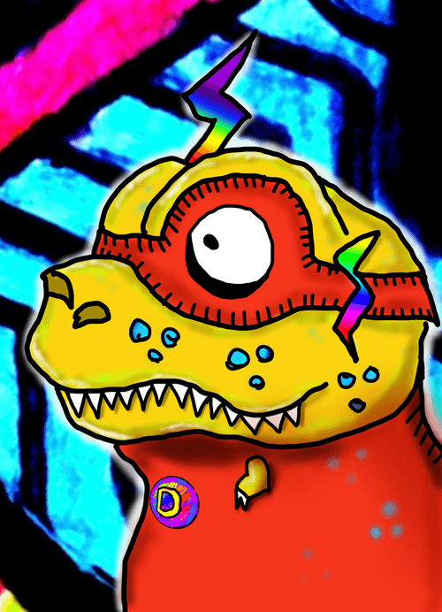 Silly T-Rex No.#62  I’m. light bolt