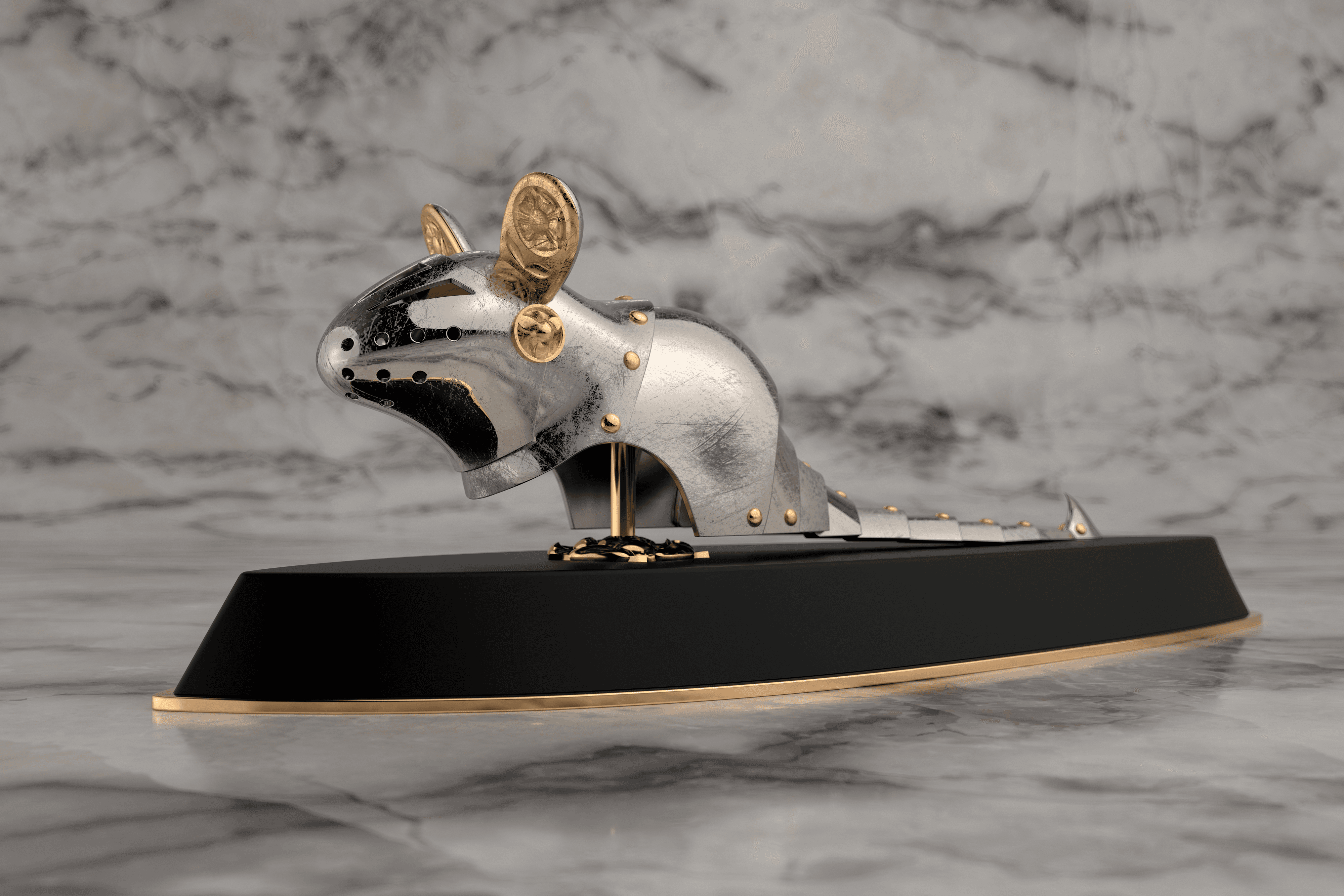 Tudor Mouse - Copper Platinum and Gold - Artist - Jeff de Boer, RCA, ASA