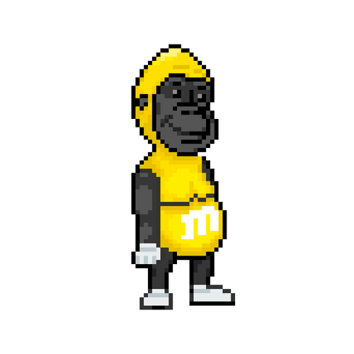 Crypto Harambe #285 - Yellow M&M Harambe