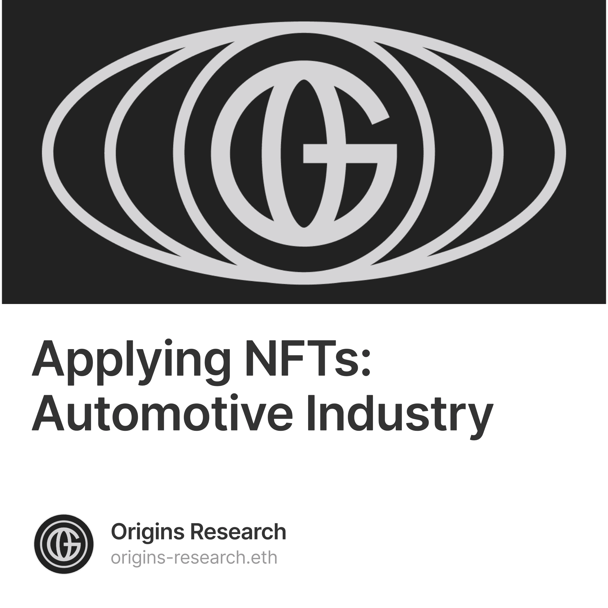 Applying NFTs: Automotive Industry 1/500
