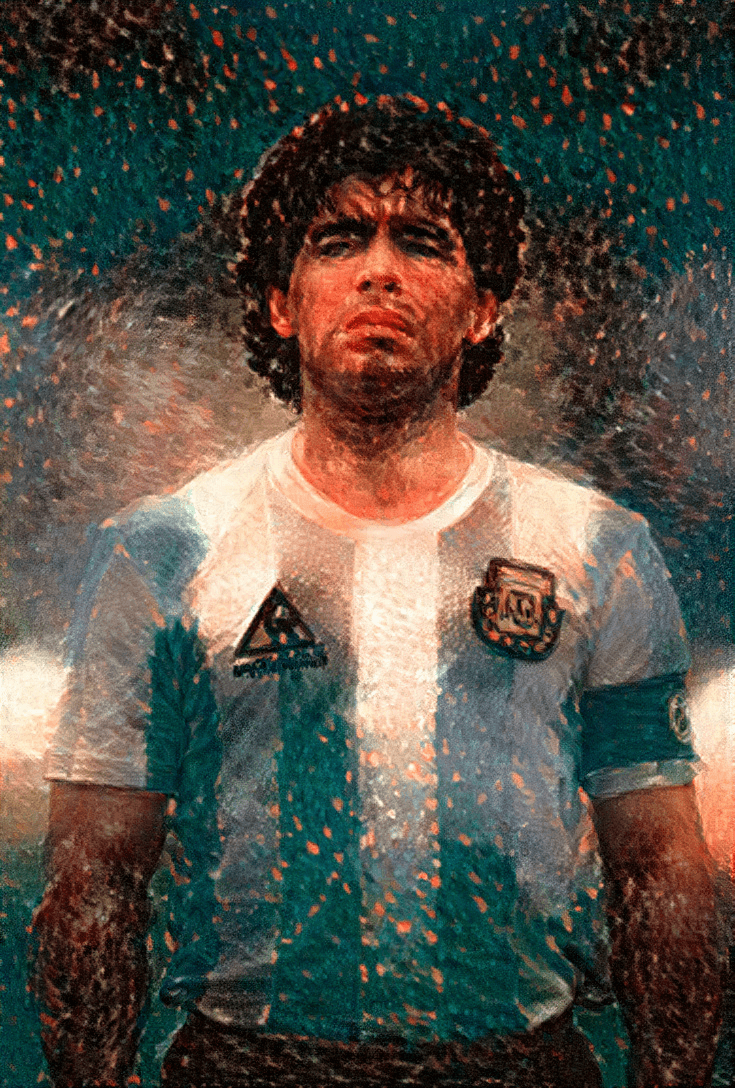 artwork painting of diego maradona - Collection | OpenSea