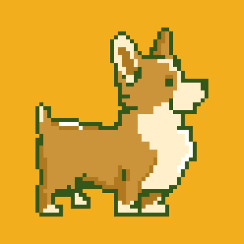 Cute Pixelated Corgi image