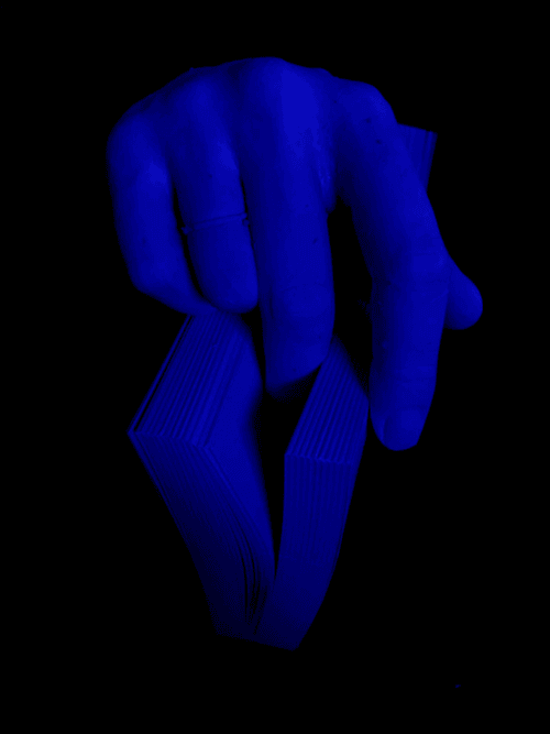 "Blue Hand in Book" By Mallory Breiner