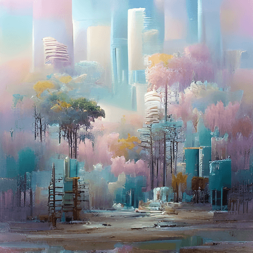 Pastel Forest City