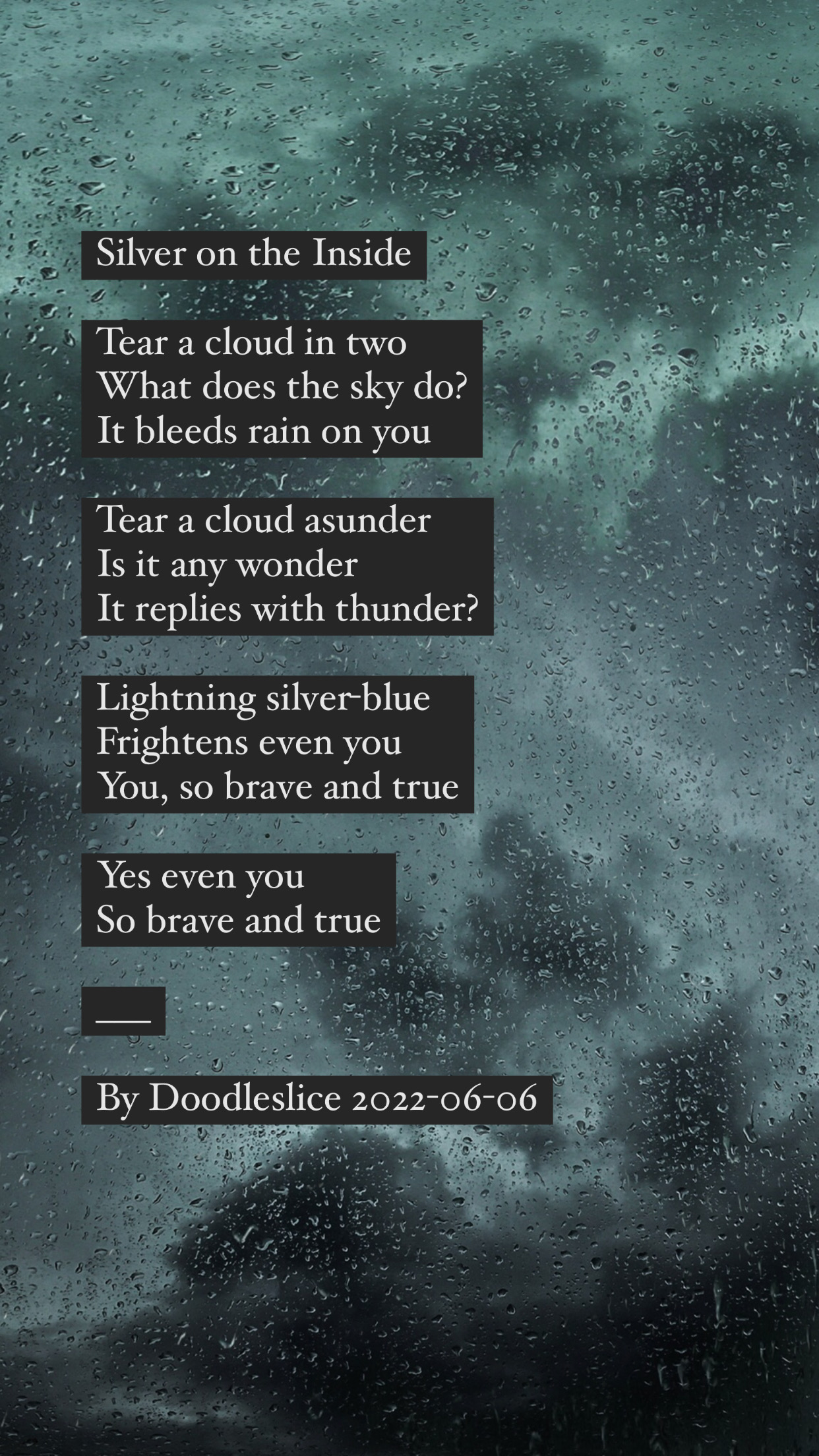 Silver on the Inside - Original poem by Doodleslice