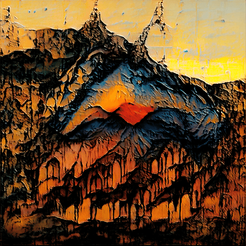 How the old mountains drip with sunset