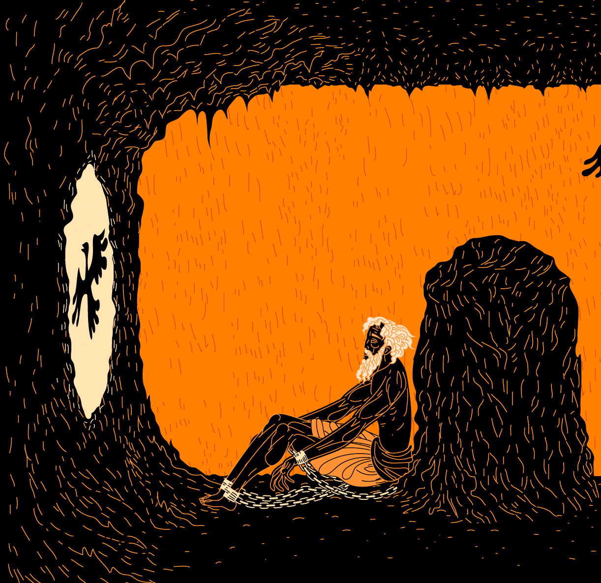 The bird in the cave
