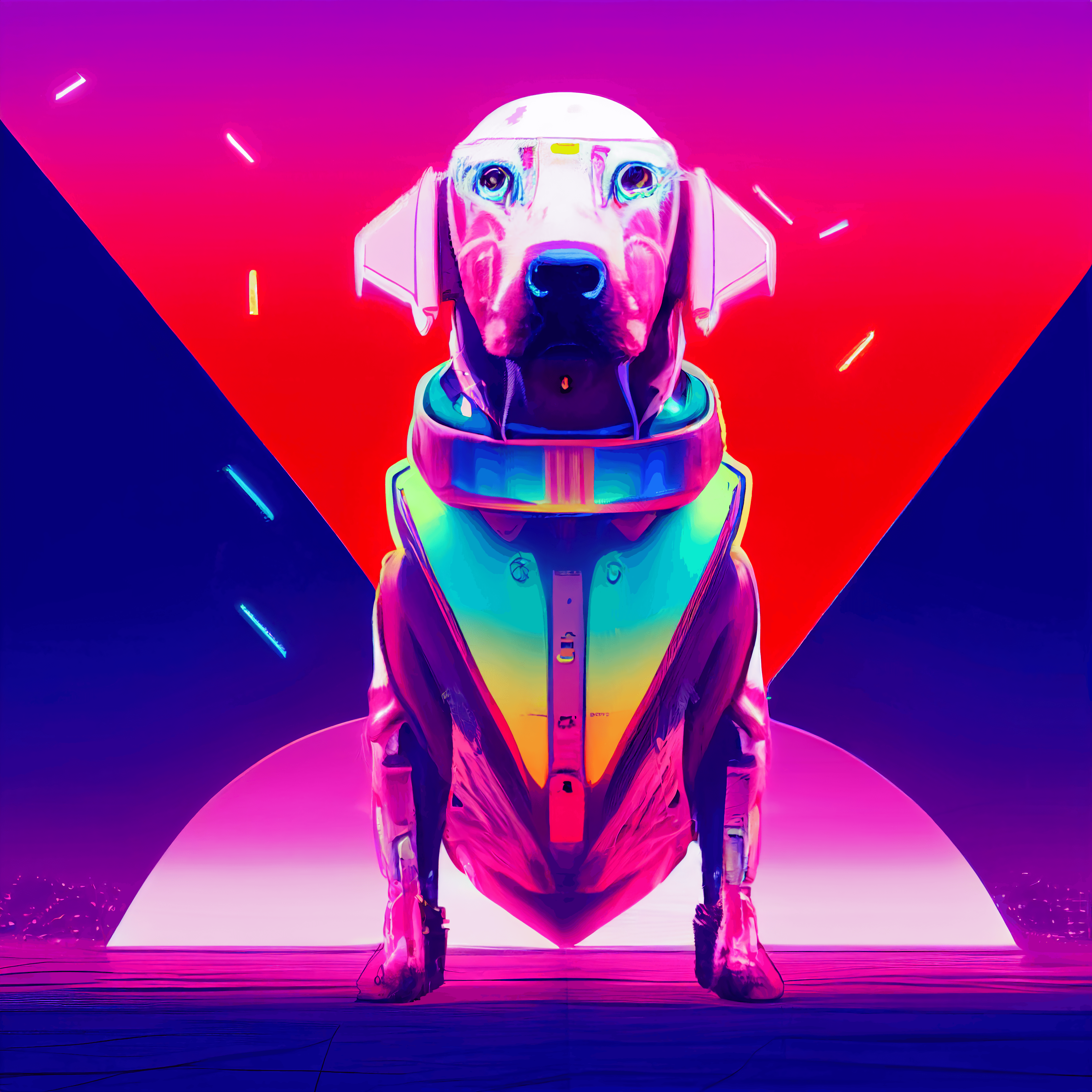 Psychedelic Neon Cyber Dogs 12