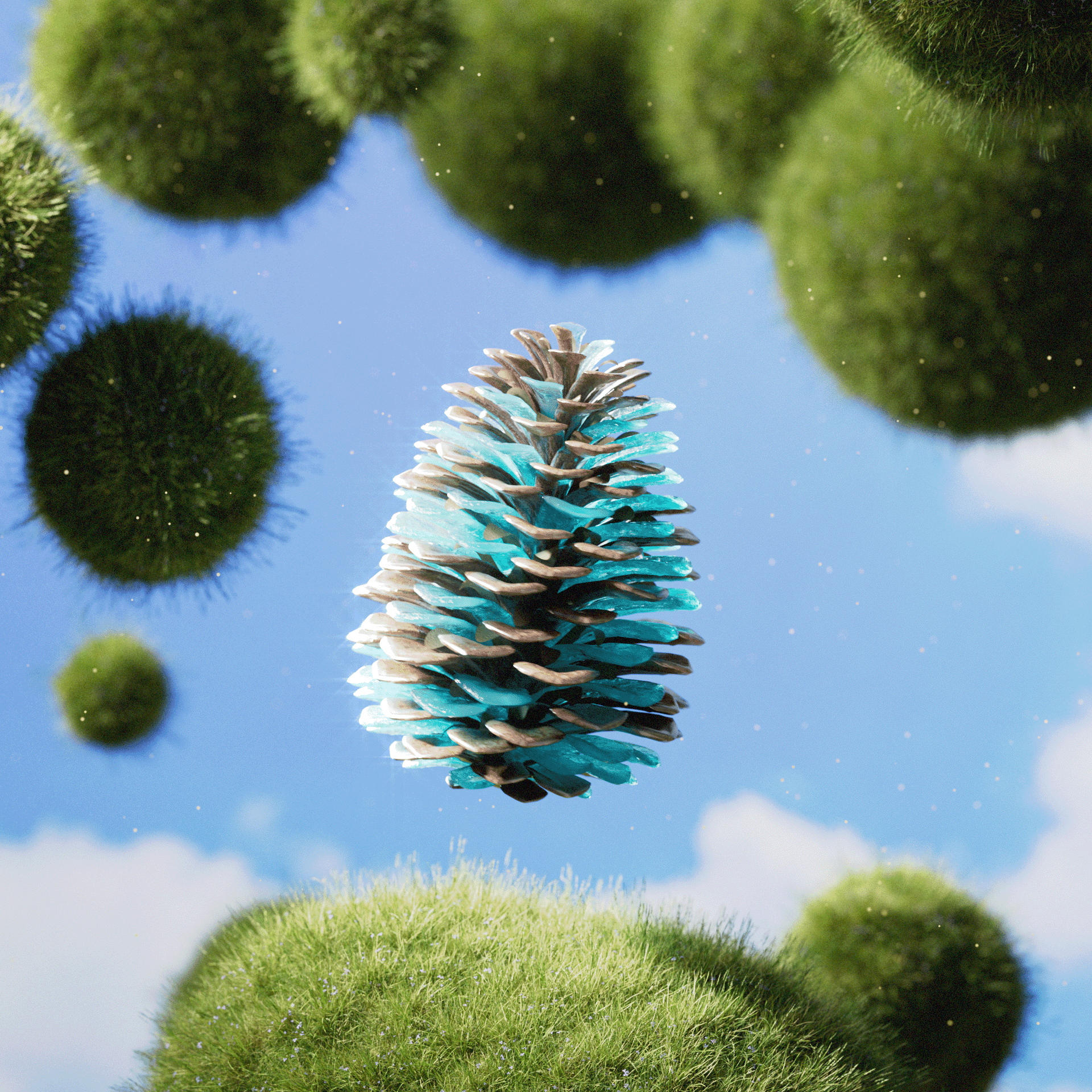 Sherwood Pine: Turquoise #48