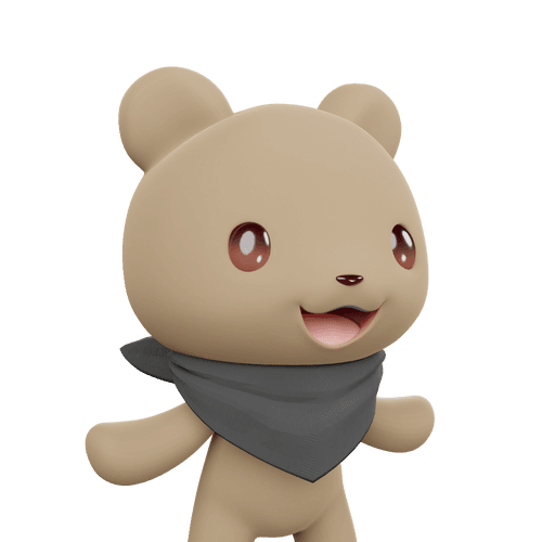 3D LEELEE-Normal-Brown bear-#00209