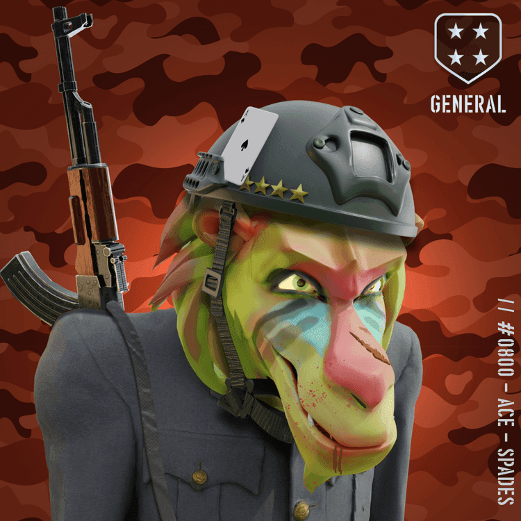 Angry Zombie General Baboon #800