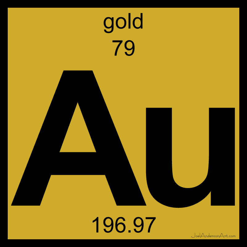 Au - Artist Proof - Gold - periodic table of elements
