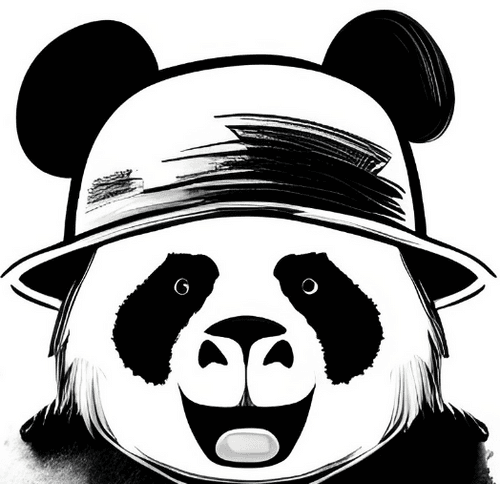 Panda in a hat