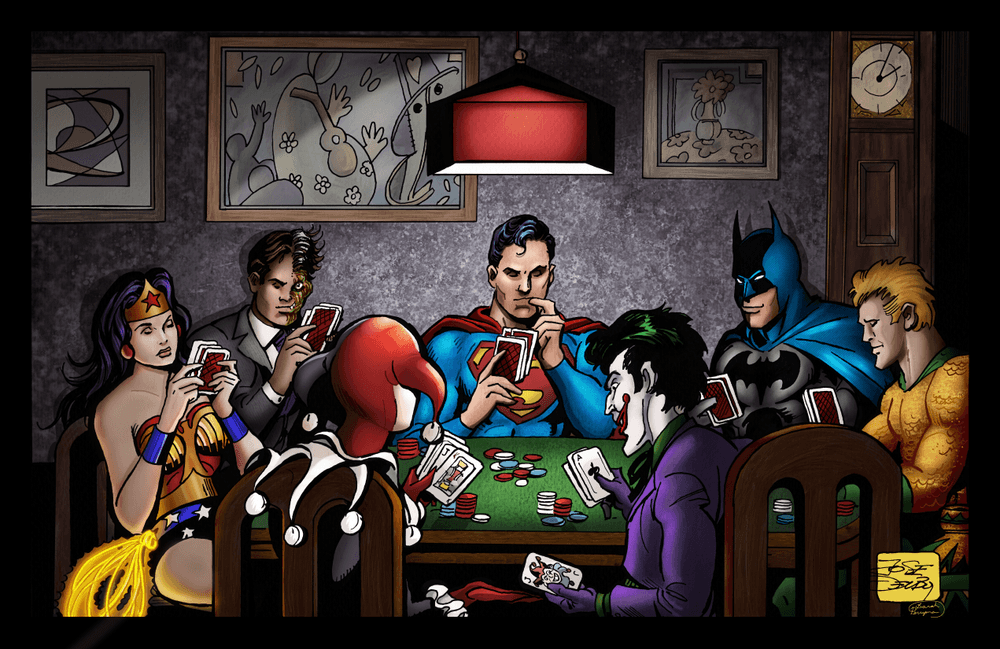 batman playing poker