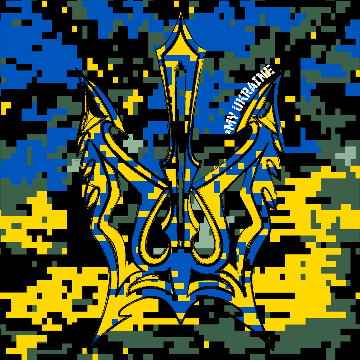 NFT-UKRAINE-ARMY-BLAZON-Pixel