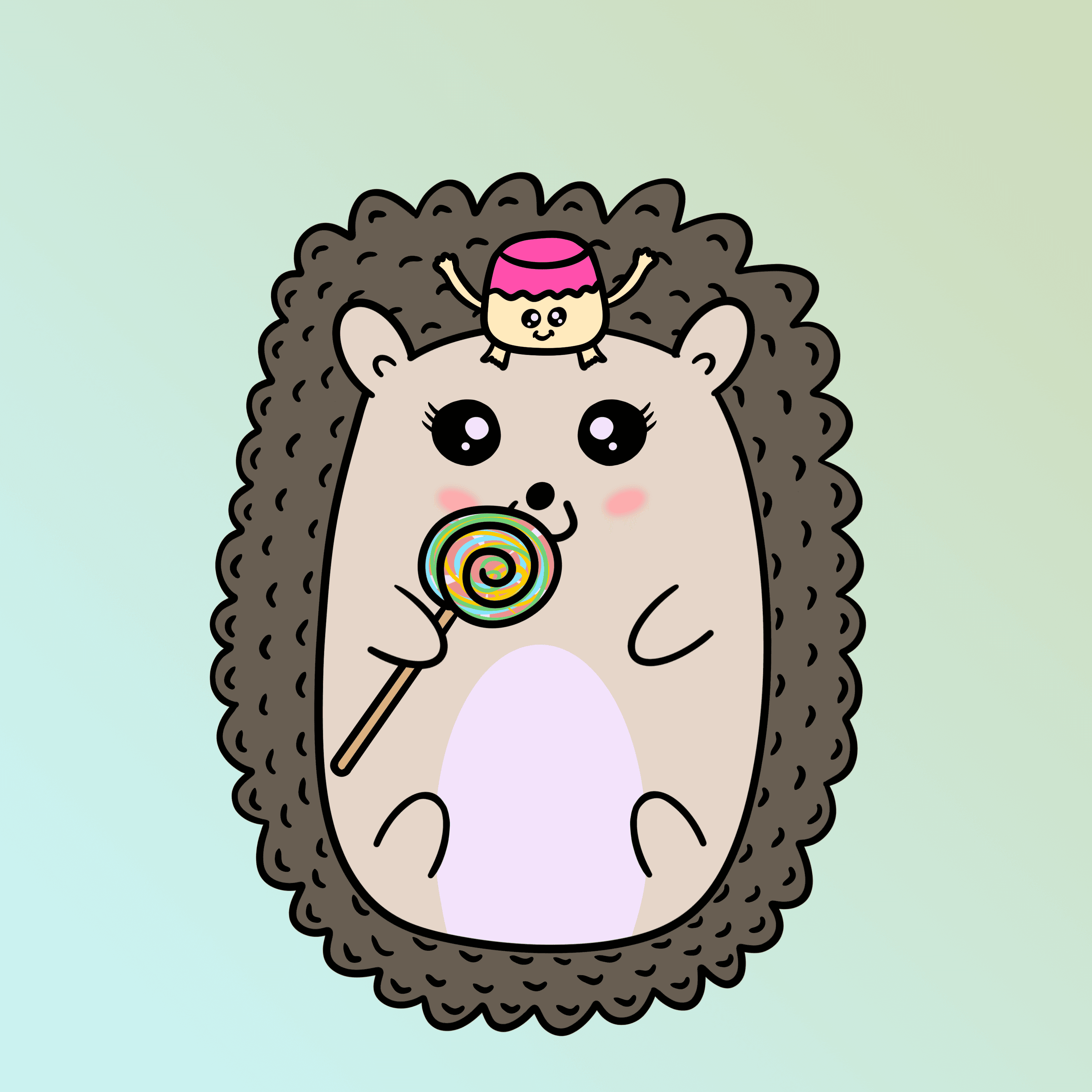 Mini Fluffy Hedgehog #280