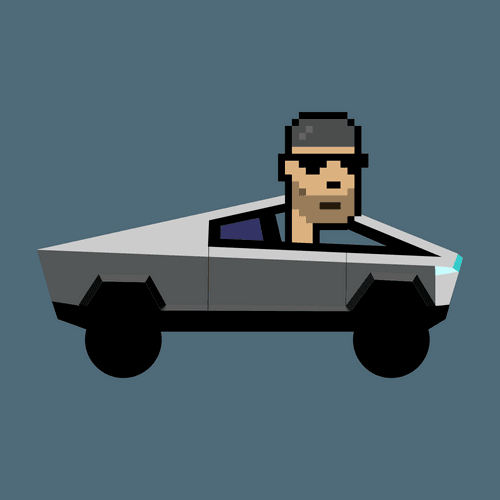 CryptoPunk #4296 in CyberTruck