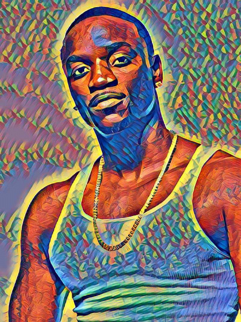 Aliaune Damala Badara Akon Thiam Celeb Art Beautiful Artworks Of Celebrities Footballers Politicians And Famous People In World Opensea