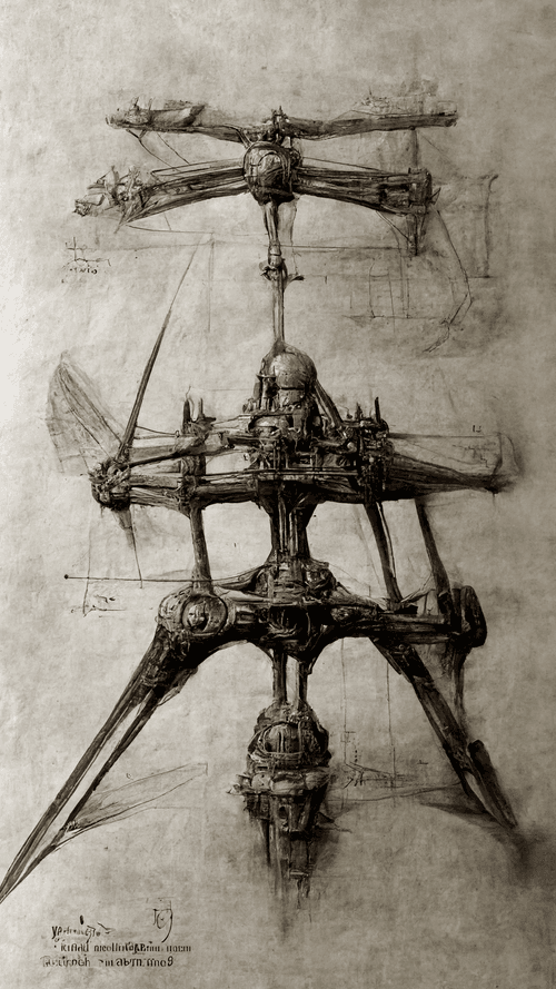 Leonard Da Vinci's - Catapult Sketch