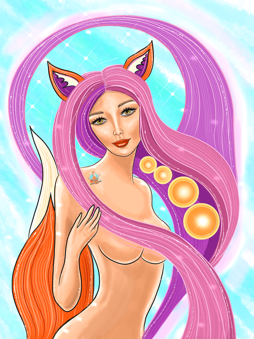 Shiny fox  by @ABAElena