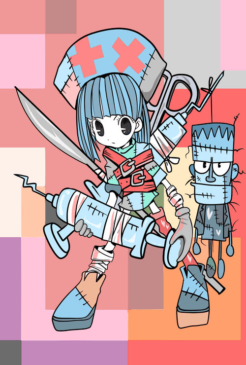punkgirl nurse #1-4