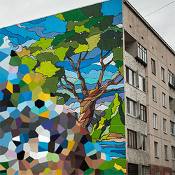 Graffiti all around. Krasnodar collection image