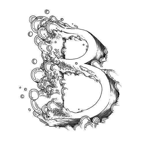 B (Bubbles) - 36 Days of Patterns