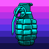 Neon Purple & Blue Green Grenade