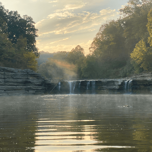 Indiana Sunrise Waterfall