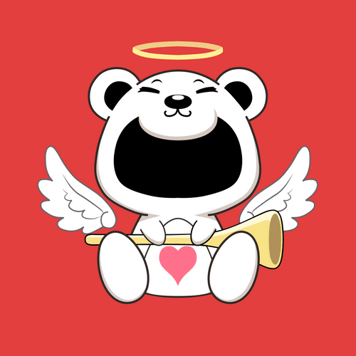Angel Kuma Simple-Red