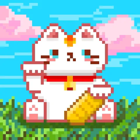 Pixel Maneki Neko (Fortune Cat)