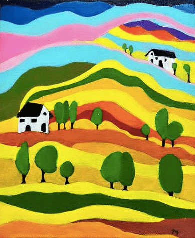 Adams Hill - Original Colourist Painting