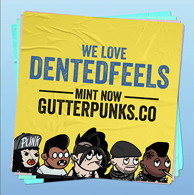 Gutter Punks Flyer - Dented Feels
